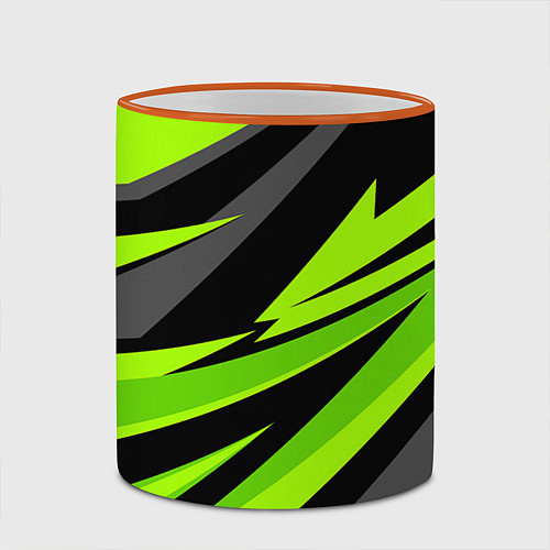 Кружка цветная Форма для фитнеса / 3D-Оранжевый кант – фото 2