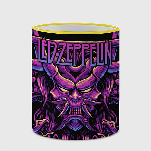 Кружка цветная Led Zeppelin / 3D-Желтый кант – фото 2