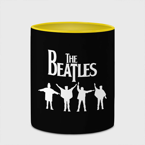 Кружка цветная Beatles / 3D-Белый + желтый – фото 2