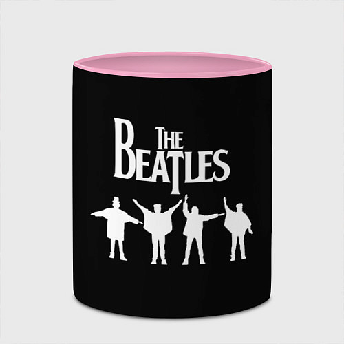 Кружка цветная Beatles / 3D-Белый + розовый – фото 2