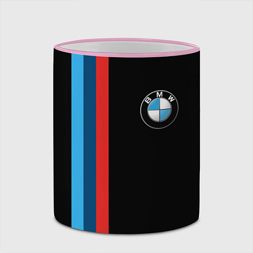Кружка цветная BMW / 3D-Розовый кант – фото 2