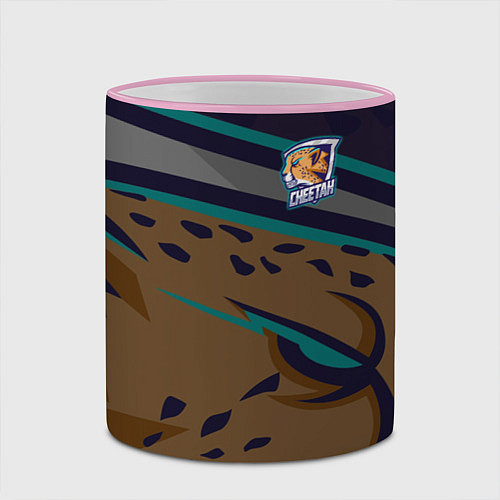 Кружка цветная Форма Cheetah / 3D-Розовый кант – фото 2