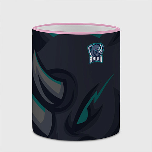 Кружка цветная Форма Rhino / 3D-Розовый кант – фото 2