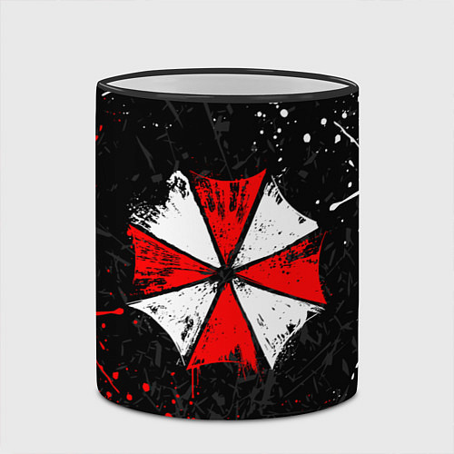 Кружка цветная RESIDENT EVIL UMBRELLA / 3D-Черный кант – фото 2