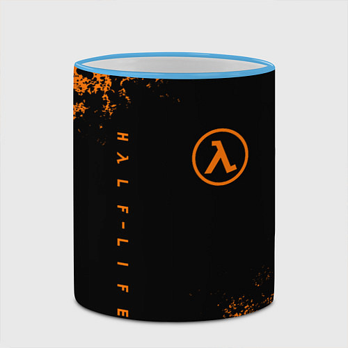 Кружка цветная HALF-LIFE / 3D-Небесно-голубой кант – фото 2