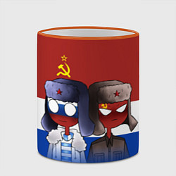 Кружка 3D СССР - Россия, цвет: 3D-оранжевый кант — фото 2
