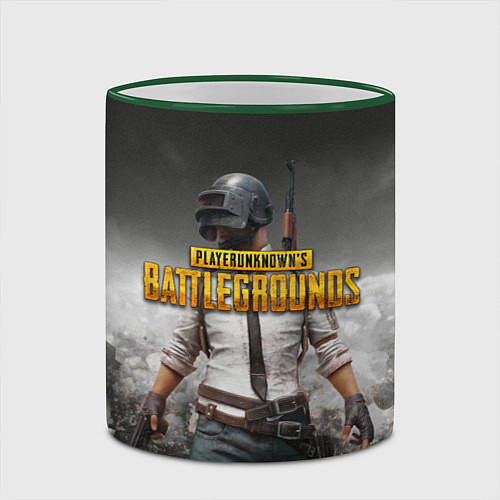 Кружка цветная PUBG / 3D-Зеленый кант – фото 2