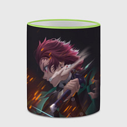 Кружка 3D KIMETSU NO YAIBA, цвет: 3D-светло-зеленый кант — фото 2