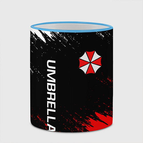 Кружка цветная RESIDENT EVIL UMBRELLA / 3D-Небесно-голубой кант – фото 2