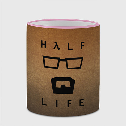 Кружка цветная HALF-LIFE / 3D-Розовый кант – фото 2