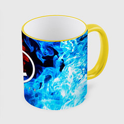 Кружка 3D HALF-LIFE, цвет: 3D-желтый кант