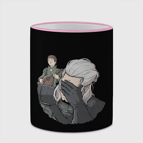 Кружка цветная The Witcher Facepalm / 3D-Розовый кант – фото 2