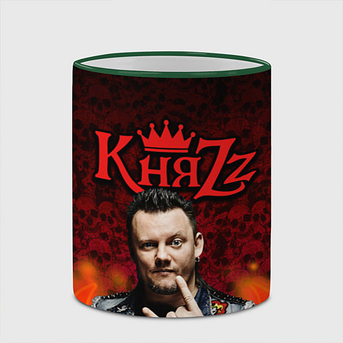 Кружка цветная Князь / 3D-Зеленый кант – фото 2