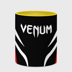 Кружка 3D Venum спина, цвет: 3D-белый + желтый — фото 2
