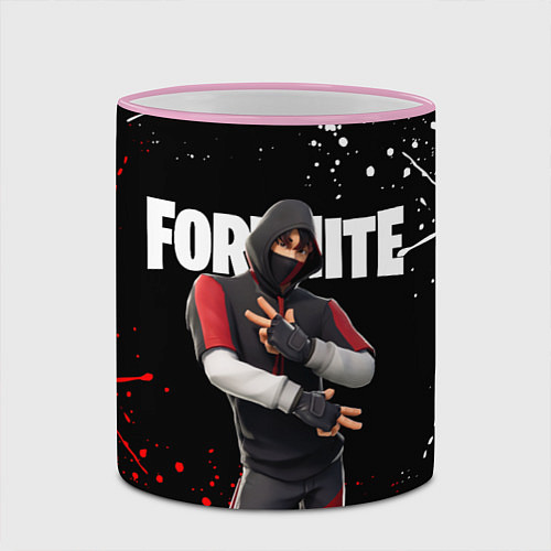 Кружка цветная FORTNITE IKONIK / 3D-Розовый кант – фото 2