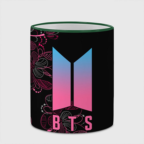 Кружка цветная BTS / 3D-Зеленый кант – фото 2