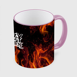Кружка 3D Ozzy Osbourne, цвет: 3D-розовый кант