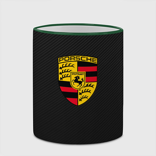 Кружка цветная PORSCHE / 3D-Зеленый кант – фото 2