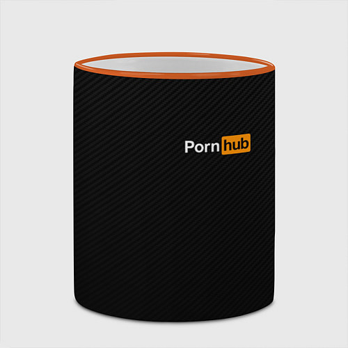 Кружка цветная PORNHUB / 3D-Оранжевый кант – фото 2