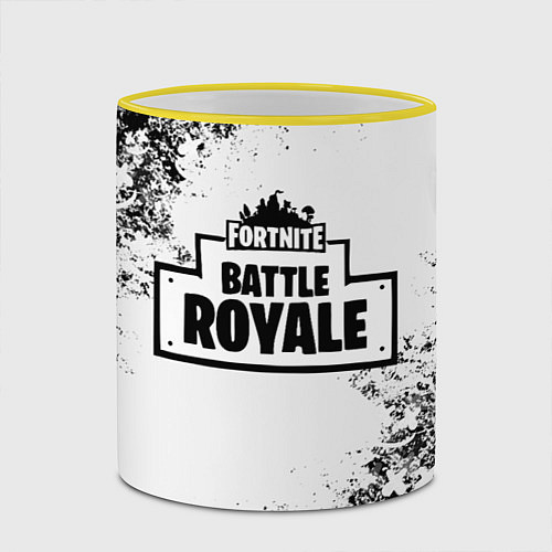 Кружка цветная Fortnite & Marshmello / 3D-Желтый кант – фото 2