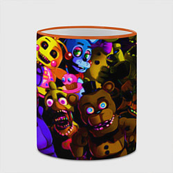 Кружка 3D Five Nights At Freddy's, цвет: 3D-оранжевый кант — фото 2