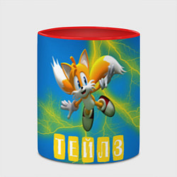Кружка 3D Sonic - Майлз Тейлз, цвет: 3D-белый + красный — фото 2