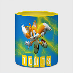Кружка 3D Sonic - Майлз Тейлз, цвет: 3D-белый + желтый — фото 2
