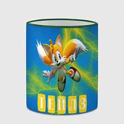 Кружка 3D Sonic - Майлз Тейлз, цвет: 3D-зеленый кант — фото 2