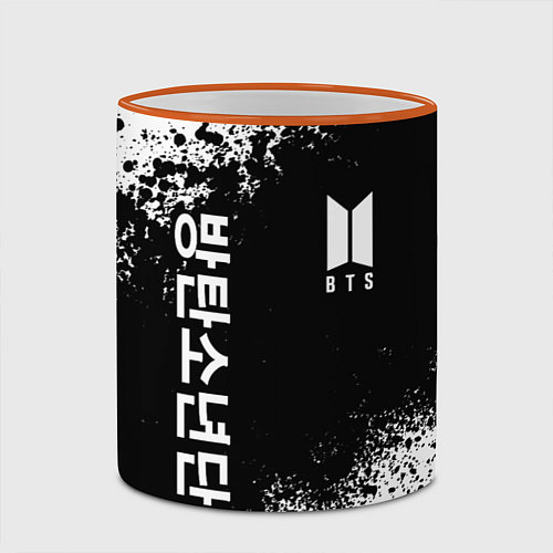 Кружка цветная BTS / 3D-Оранжевый кант – фото 2