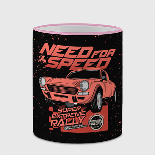 Кружка цветная Need for Speed / 3D-Розовый кант – фото 2
