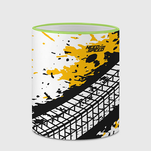 Кружка цветная Need for Speed / 3D-Светло-зеленый кант – фото 2
