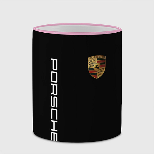Кружка цветная PORSCHE / 3D-Розовый кант – фото 2