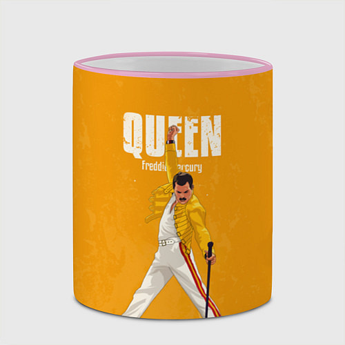 Кружка цветная Queen / 3D-Розовый кант – фото 2