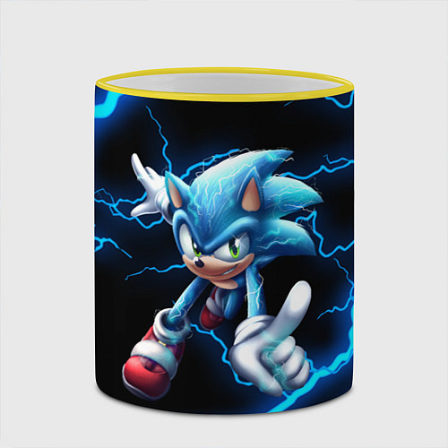 Кружка цветная SONIC / 3D-Желтый кант – фото 2