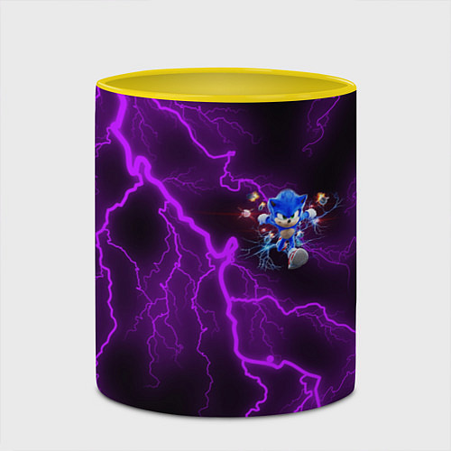 Кружка цветная SONIC / 3D-Белый + желтый – фото 2