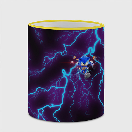 Кружка цветная SONIC / 3D-Желтый кант – фото 2