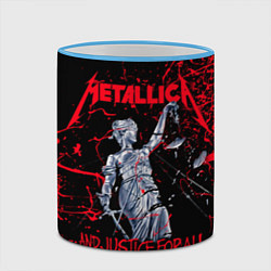 Кружка 3D Metallica, цвет: 3D-небесно-голубой кант — фото 2