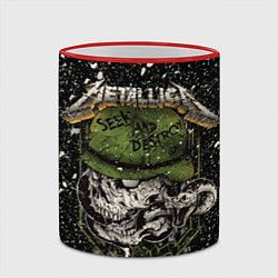 Кружка 3D Metallica, цвет: 3D-красный кант — фото 2