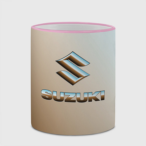 Кружка цветная Suzuki / 3D-Розовый кант – фото 2