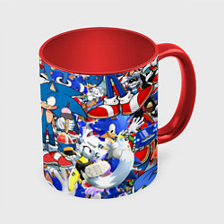 Кружка 3D SONIC PATTERN, цвет: 3D-белый + красный