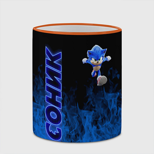 Кружка цветная SONIC / 3D-Оранжевый кант – фото 2