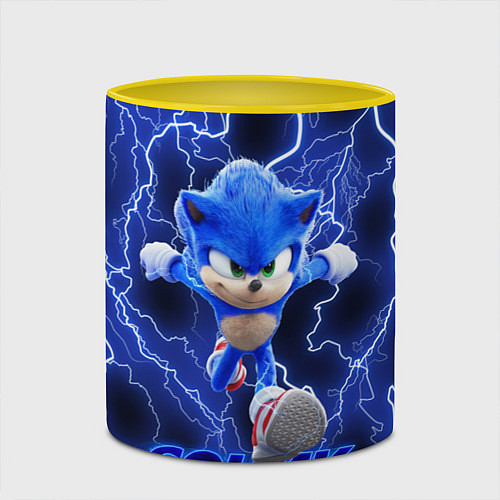 Кружка цветная SONIC / 3D-Белый + желтый – фото 2