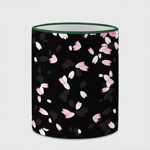 Кружка цветная САКУРА / 3D-Зеленый кант – фото 2