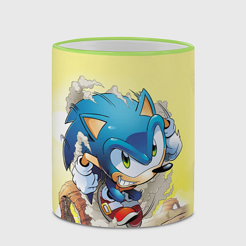 Кружка цветная SONIC / 3D-Светло-зеленый кант – фото 2