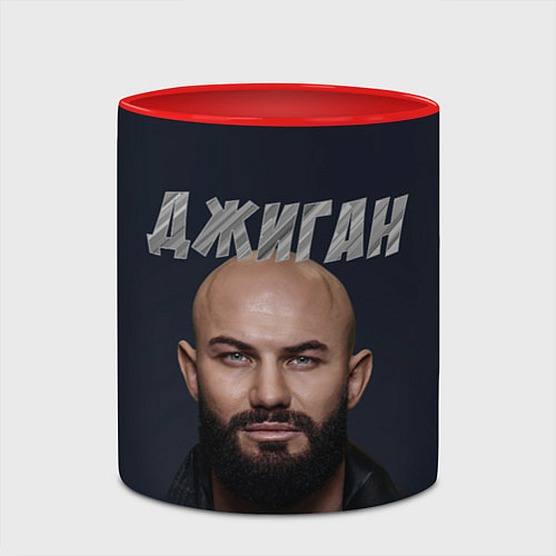 Кружка цветная Джиган / 3D-Белый + красный – фото 2