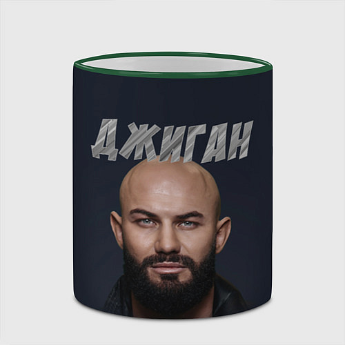 Кружка цветная Джиган / 3D-Зеленый кант – фото 2