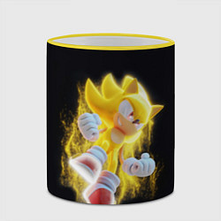 Кружка 3D Sonic, цвет: 3D-желтый кант — фото 2