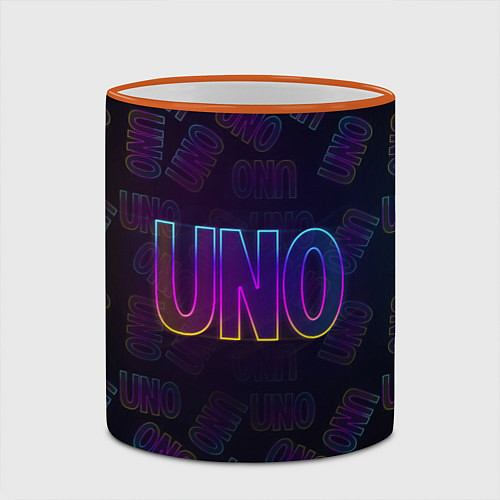 Кружка цветная Little Big: UNO / 3D-Оранжевый кант – фото 2