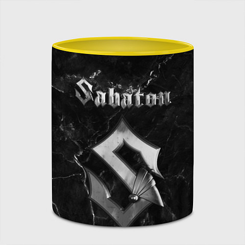 Кружка цветная SABATON / 3D-Белый + желтый – фото 2