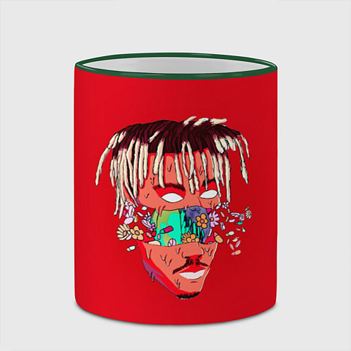 Кружка цветная Juice WRLD / 3D-Зеленый кант – фото 2